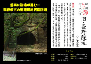 隧道レッドデータブック（26）旧・長野隧道（by nagajis）