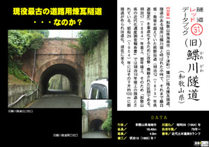隧道レッドデータブック（31）（旧）鰈川隧道（和歌山県）