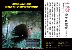 隧道レッドデータブック（53）金ケ崎隧道（福井県）